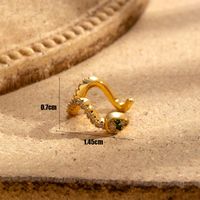 1 Piece French Style Simple Style Korean Style Snake Inlay Copper Zircon Ear Cuffs Ear Studs main image 4
