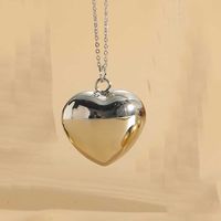 Vintage Style Simple Style Heart Shape Copper 14k Gold Plated Pendant Necklace sku image 8
