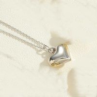 Vintage Style Simple Style Heart Shape Copper 14k Gold Plated Pendant Necklace sku image 4