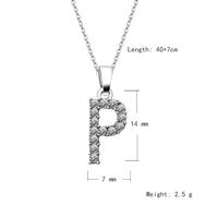 Simple Style Letter Alloy Inlay Rhinestones Women's Pendant Necklace main image 3