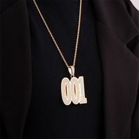 1 Piece Hip-hop Number Stainless Steel Plating Inlay Chain Jewelry Accessories main image 4