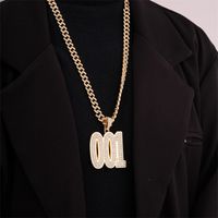 1 Piece Hip-hop Number Stainless Steel Plating Inlay Chain Jewelry Accessories main image 5