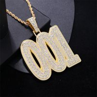 1 Piece Hip-hop Number Stainless Steel Plating Inlay Chain Jewelry Accessories main image 6