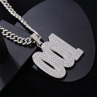 1 Piece Hip-hop Number Stainless Steel Plating Inlay Chain Jewelry Accessories main image 8