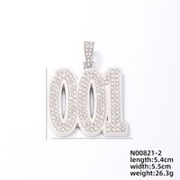 1 Piece Hip-hop Number Stainless Steel Plating Inlay Chain Jewelry Accessories sku image 4