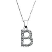 Simple Style Letter Alloy Inlay Rhinestones Women's Pendant Necklace sku image 2