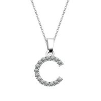 Simple Style Letter Alloy Inlay Rhinestones Women's Pendant Necklace sku image 3