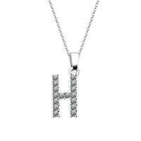 Simple Style Letter Alloy Inlay Rhinestones Women's Pendant Necklace sku image 8