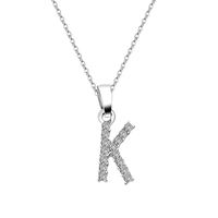 Simple Style Letter Alloy Inlay Rhinestones Women's Pendant Necklace sku image 11