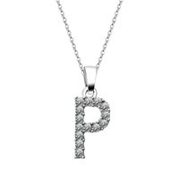 Simple Style Letter Alloy Inlay Rhinestones Women's Pendant Necklace sku image 16