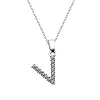 Simple Style Letter Alloy Inlay Rhinestones Women's Pendant Necklace sku image 22