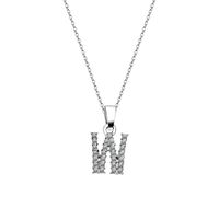 Simple Style Letter Alloy Inlay Rhinestones Women's Pendant Necklace sku image 23