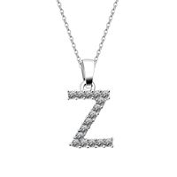 Simple Style Letter Alloy Inlay Rhinestones Women's Pendant Necklace sku image 26