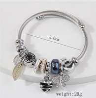 Simple Style Heart Shape Dragonfly Stainless Steel Alloy Bangle main image 2