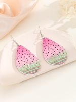 1 Pair Cute Simple Style Water Droplets Strawberry Alloy Drop Earrings sku image 1