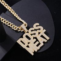 1 Piece 304 Stainless Steel Zinc Alloy Rhinestone Letter main image 8