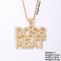 1 Piece 304 Stainless Steel Zinc Alloy Rhinestone Letter main image 2