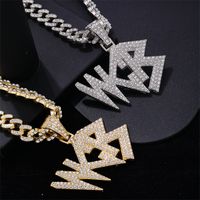 1 Piece 304 Stainless Steel Zinc Alloy Rhinestone Letter main image 1