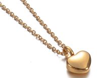 Sweet Heart Shape Stainless Steel Plating Charms Pendant Necklace sku image 11