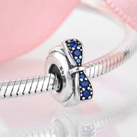 Original Design Simple Style Cross Devil's Eye Bow Knot Sterling Silver Inlay Zircon Jewelry Accessories main image 7