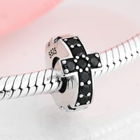 Original Design Simple Style Cross Devil's Eye Bow Knot Sterling Silver Inlay Zircon Jewelry Accessories main image 9