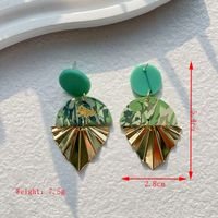 1 Pair Casual Simple Style Classic Style Color Block Handmade Plating Inlay Soft Clay Copper Artificial Gemstones 14k Gold Plated Drop Earrings main image 2