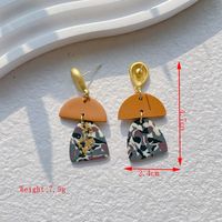 1 Pair Casual Simple Style Geometric Color Block Handmade Plating Soft Clay Copper 14k Gold Plated Drop Earrings main image 2