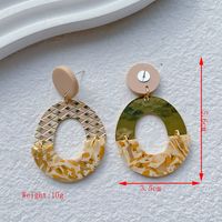 1 Pair Casual Simple Style Classic Style Geometric Handmade Plating Inlay Soft Clay Copper Artificial Gemstones 14k Gold Plated Drop Earrings main image 2
