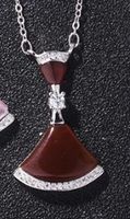 Élégant Style Simple Robes Argent Sterling Placage Incruster Strass Agate Coquille Pendentif sku image 3