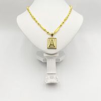 Simple Style Letter Star Titanium Alloy Women's Pendant Necklace main image 1
