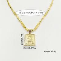 Simple Style Letter Star Titanium Alloy Women's Pendant Necklace main image 3