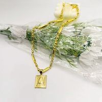Simple Style Letter Star Titanium Alloy Women's Pendant Necklace main image 5