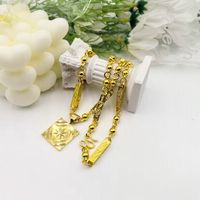 Simple Style Letter Star Titanium Alloy Women's Pendant Necklace main image 10