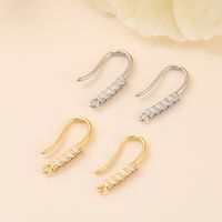 1 Pair Copper Zircon Solid Color Simple Style Classic Style main image 7