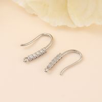 1 Pair Copper Zircon Solid Color Simple Style Classic Style sku image 2