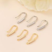 1 Pair Copper Zircon Solid Color Simple Style Classic Style main image 1