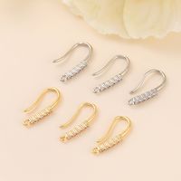 1 Pair Copper Zircon Solid Color Simple Style Classic Style main image 10