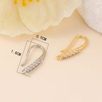 1 Pair Copper Zircon Solid Color Simple Style Classic Style main image 2