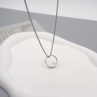 Hip-hop Simple Style Circle Titanium Steel Necklace main image 1