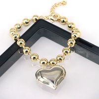 Vintage Style Simple Style Heart Shape Copper Plating 18k Gold Plated Bracelets main image 3