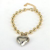 Vintage Style Simple Style Heart Shape Copper Plating 18k Gold Plated Bracelets main image 5