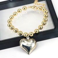 Vintage Style Simple Style Heart Shape Copper Plating 18k Gold Plated Bracelets main image 4