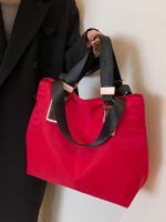 Frau Pu-leder Einfarbig Vintage-stil Nähgarn Quadrat Sperren Handtasche main image 3