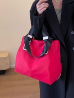 Frau Pu-leder Einfarbig Vintage-stil Nähgarn Quadrat Sperren Handtasche main image 1