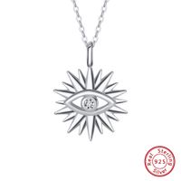 Simple Style Devil's Eye Sterling Silver Plating 14k Gold Plated Silver Plated Pendant Necklace sku image 2