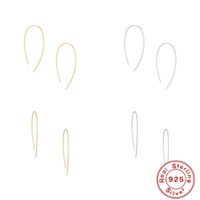 1 Pair Simple Style Geometric Plating Sterling Silver 14k Gold Plated White Gold Plated Earrings main image 4