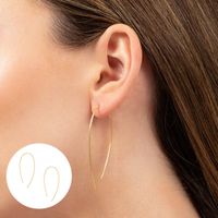 1 Pair Simple Style Geometric Plating Sterling Silver 14k Gold Plated White Gold Plated Earrings main image 8