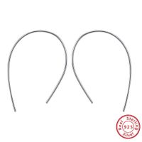 1 Pair Simple Style Geometric Plating Sterling Silver 14k Gold Plated White Gold Plated Earrings sku image 2