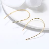 1 Paar Einfacher Stil Geometrisch Überzug Sterling Silber 14 Karat Vergoldet Weißgold Plattiert Ohrringe main image 5