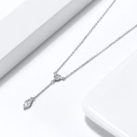 Simple Style Geometric Sterling Silver Plating Inlay Zircon 14k Gold Plated Silver Plated Pendant Necklace main image 5